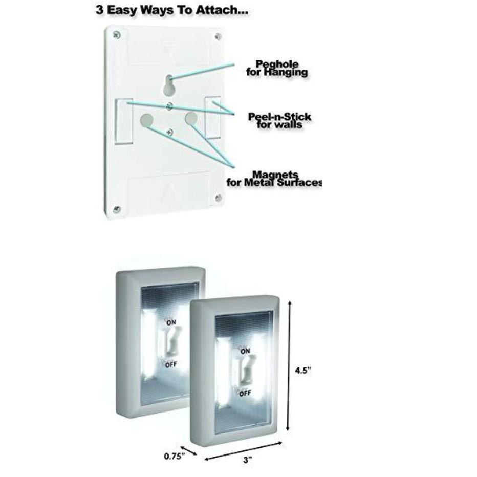 Bộ 2 Đèn Led công tắc gạt super bright switch SBLW - Gia dụng SG