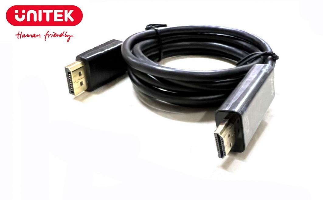 CÁP DISPLAYPORT -&gt; HDMI 1.8M V607ABK UNITEK - HÀNG CHÍNH HÃNG