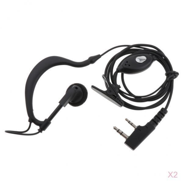 2Pcs 2 PIN Earpiece 2 Way  Hook  Earphone for  Plus UM