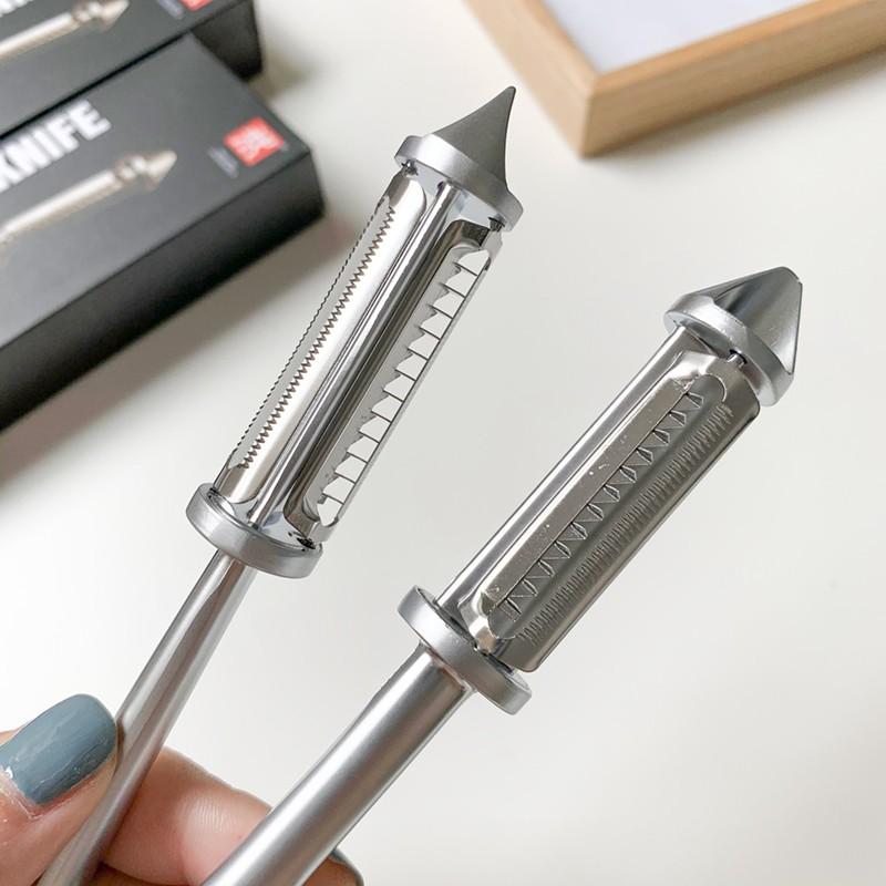 Dụng Cụ Nạo Bào Sợi Rau Củ Quả 4in1 Chất Liệu INOX Cao Cấp, Nạo Vỏ,Bào Sợi,Khoét Vỏ Đa Năng