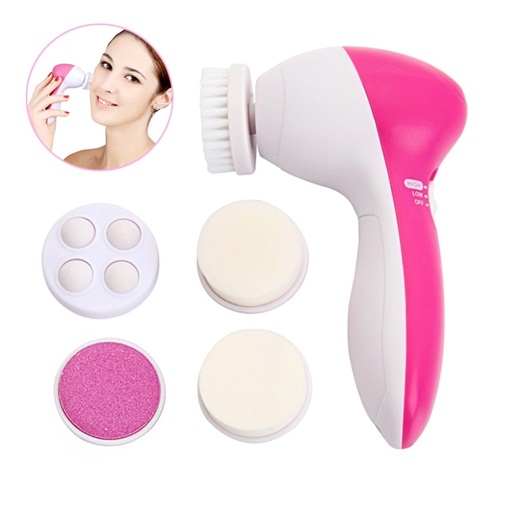 Bộ Máy Massage Ion + Máy Rửa Mặt 5 in1 Skin Xoay