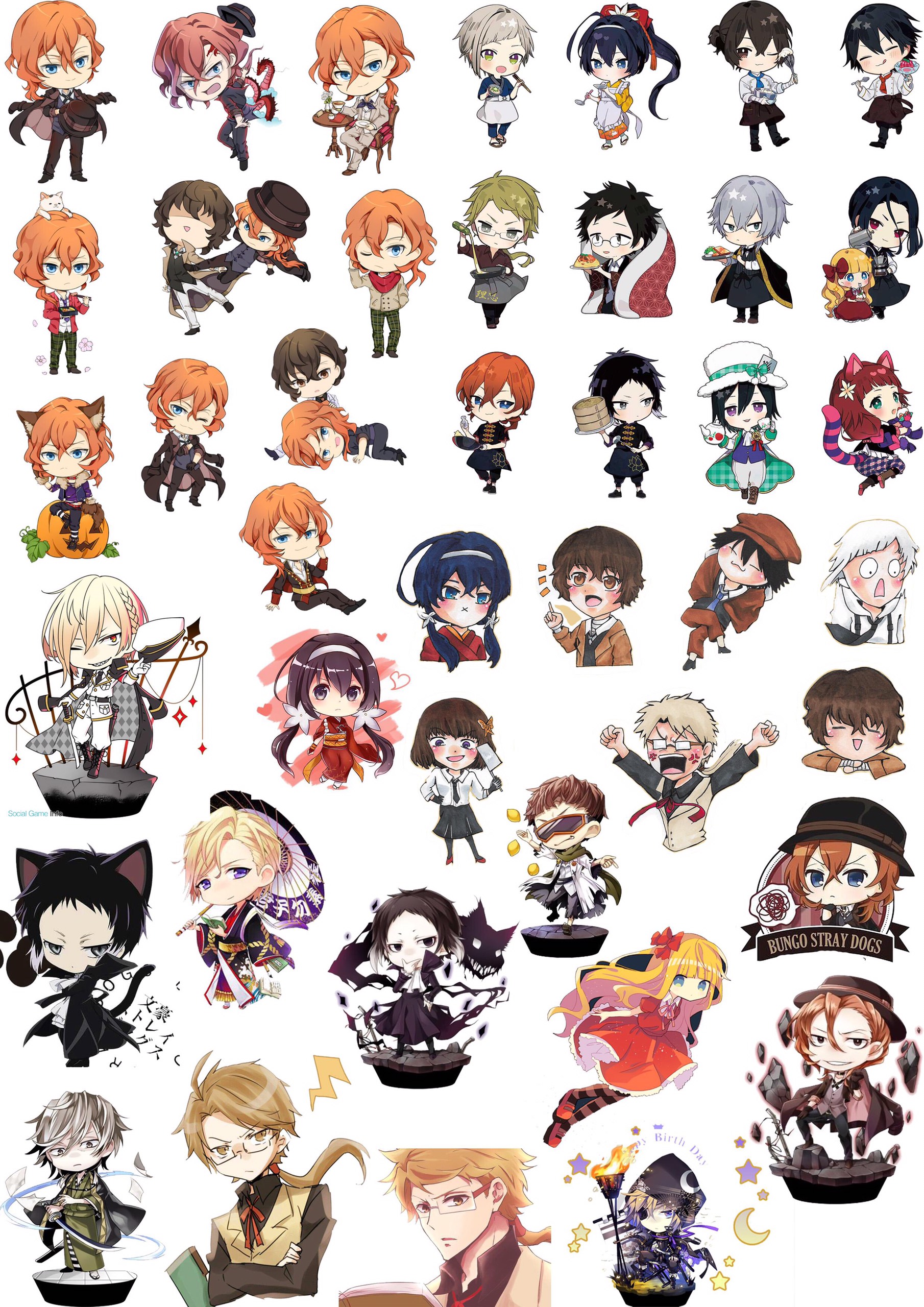 ảnh sticker Bungou Stray Dogs 50 ảnh