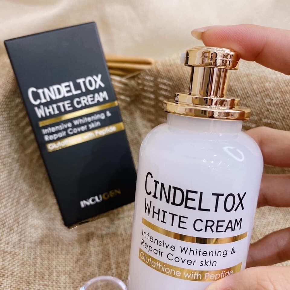 Kem dưỡng trắng da Cindel Tox white cream thể tích 50ml ,giúp trẻ hóa da , tăng độ ẩm ,bổ sung collagen cải thiện làn da lão hóa giúp da sáng hơn