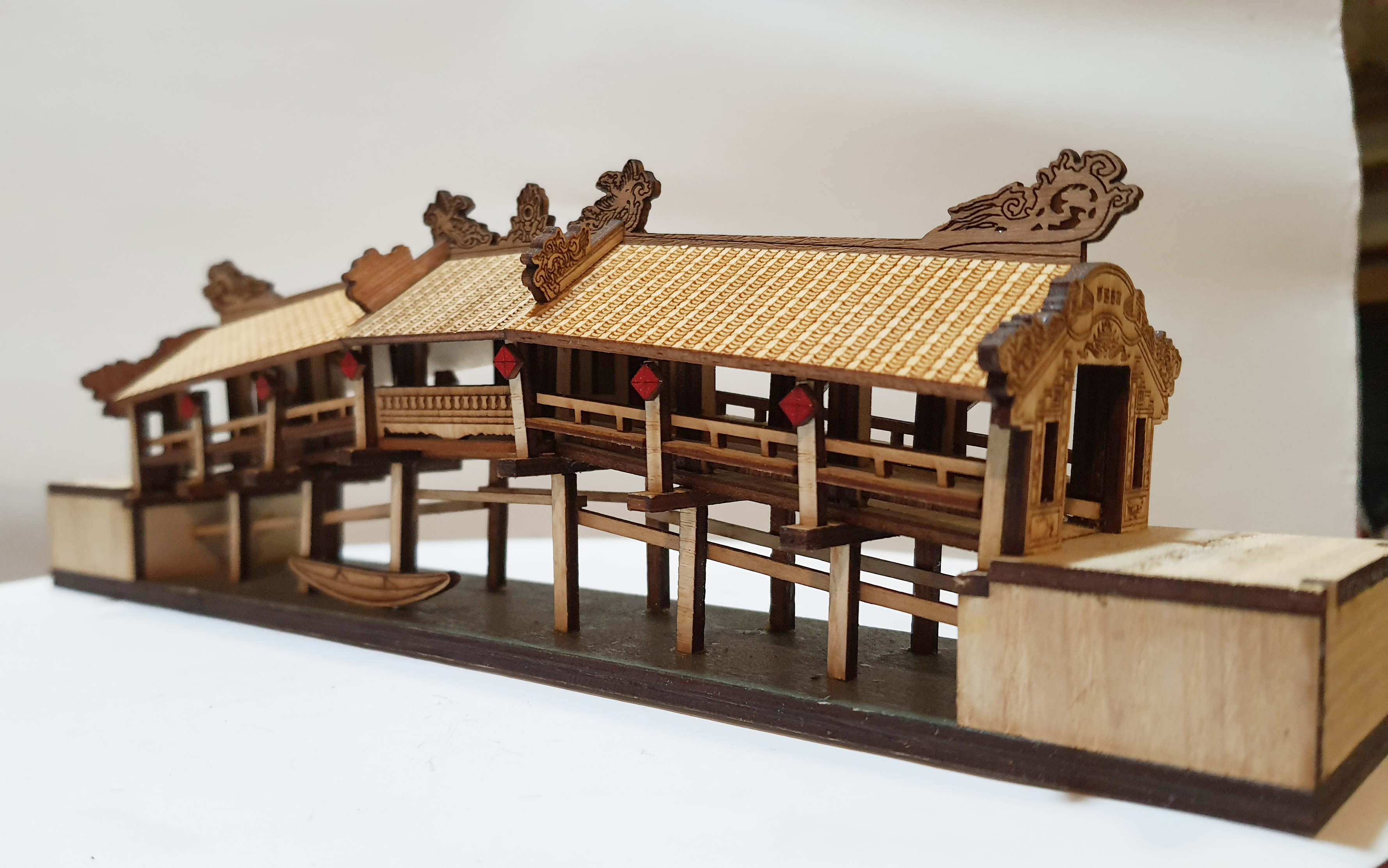 MÔ HÌNH CẦU NGÓI THANH TOÀN HUẾ 3D