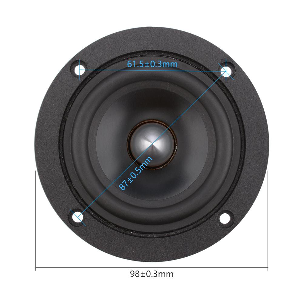 Aiyima 2pcs loa tầm trung 3 inch 4 8 ohm 15W Full Range Loa loa đầu đạn nhôm loa DIY Hệ thống âm nhạc DIY Color: 8 Ohm Speaker Woofer Size/Full-Range Size: 3"