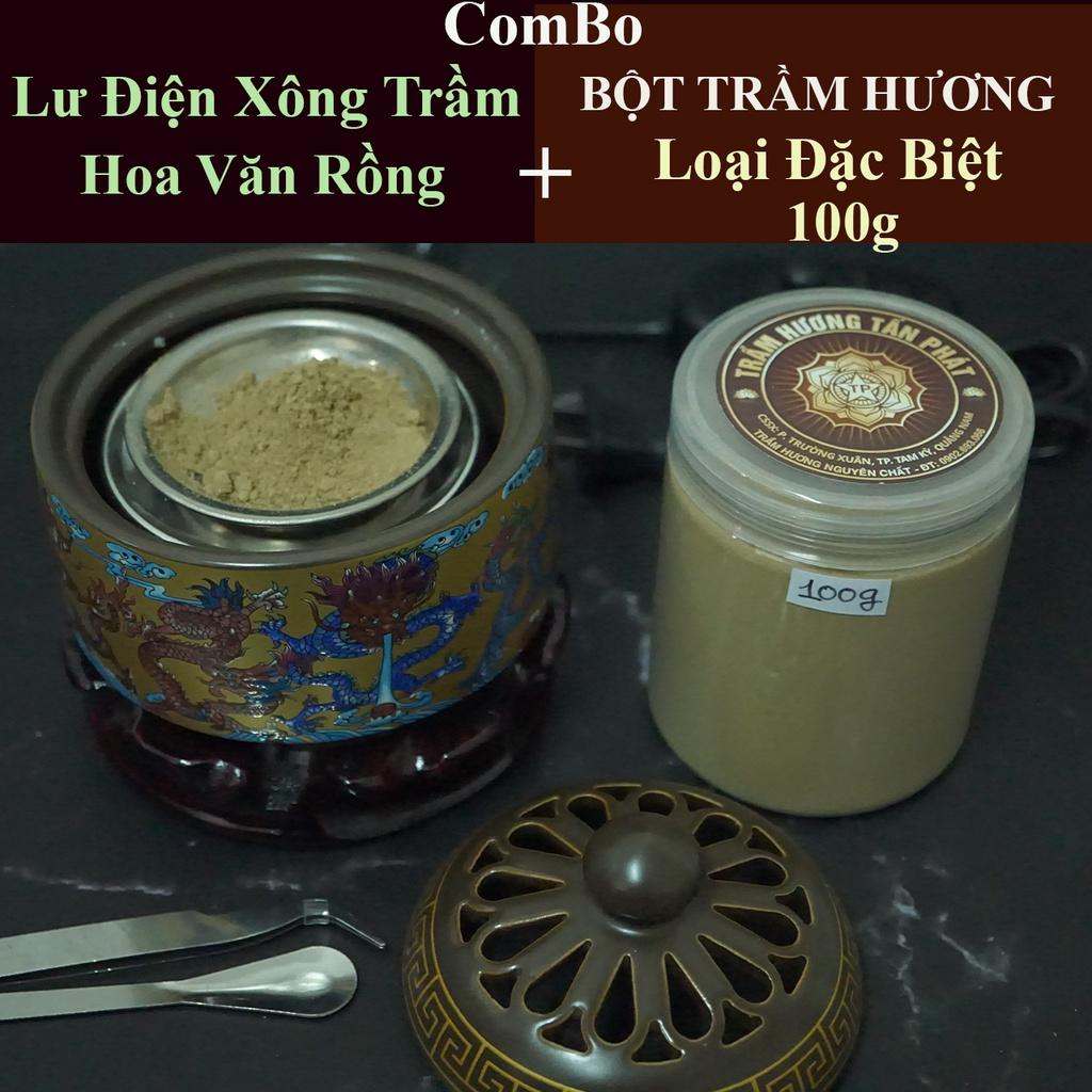 Bột Trầm Hương + Lư Điện Xông Trầm ( ComBo Ưu Đãi )