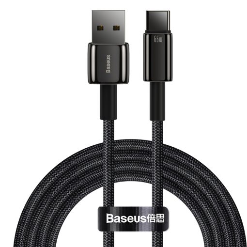 Dây cáp sạc nhanh Baseus Tungsten Gold Fast Charging Color Data Cable USB to Type-C 66W 6A, chiều dài 1m - Hàng chính hãng