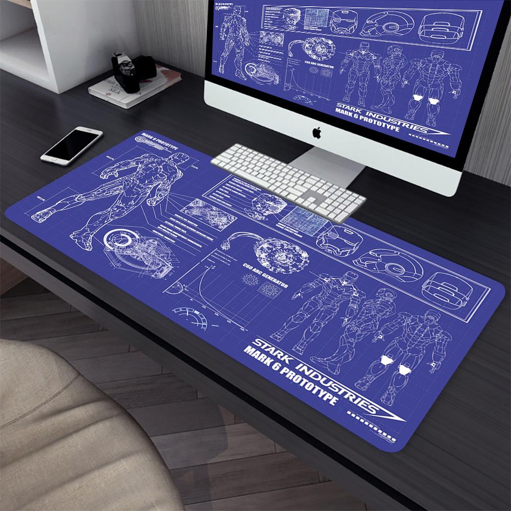 Jarvis Stark Industries lớn Chuột chơi game Pad Máy tính MOUSEPAD PC GAMER LAPTOP MOUSE MAT OFFE