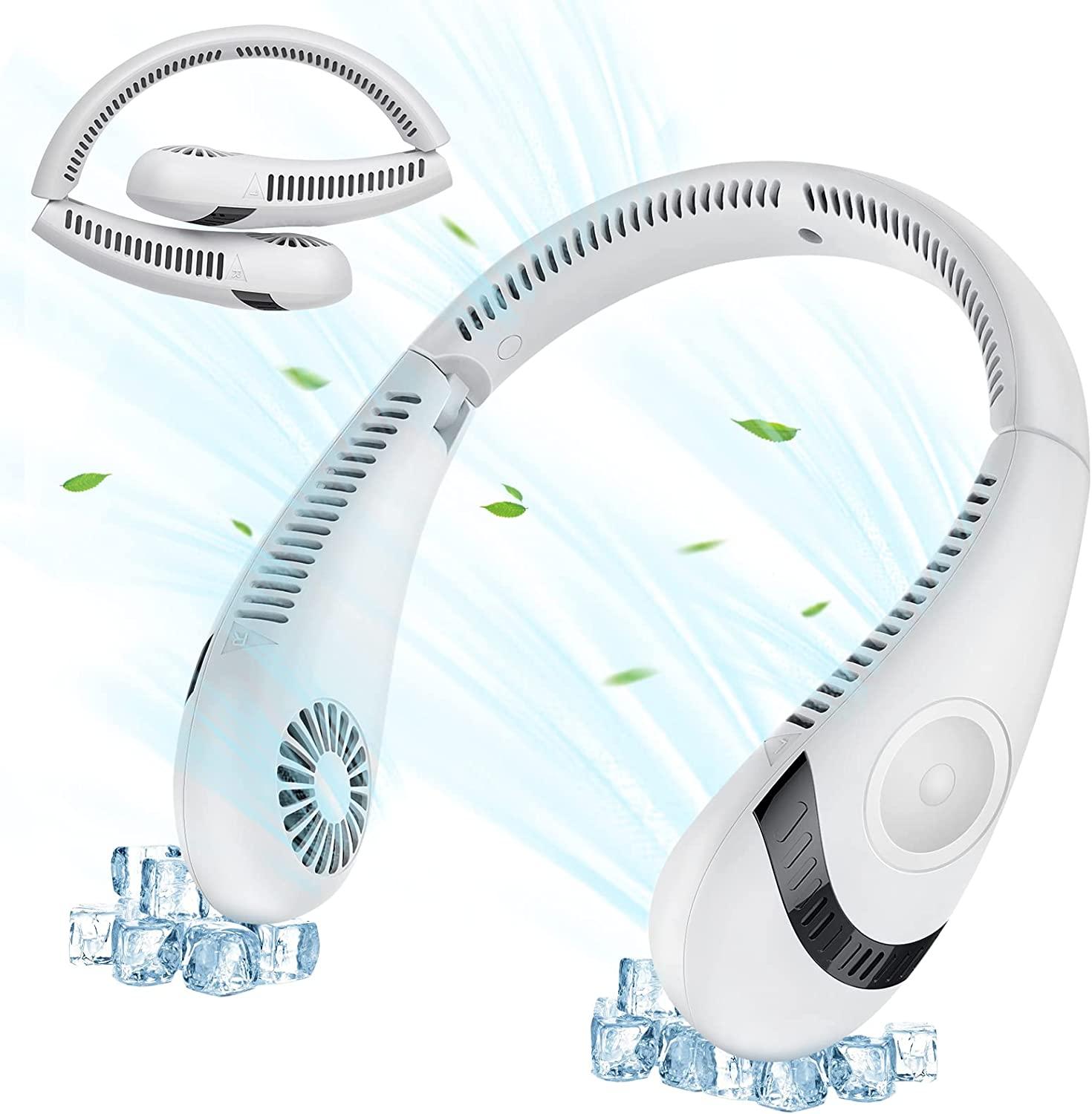 Máy truyền mã USB, 5000mAh quạt nhỏ cổ, nạp đạn, quạt không quạt không chiều, 150 176; quay cho thể thao, du lịch, văn phòng và cắm trại ngoài trời