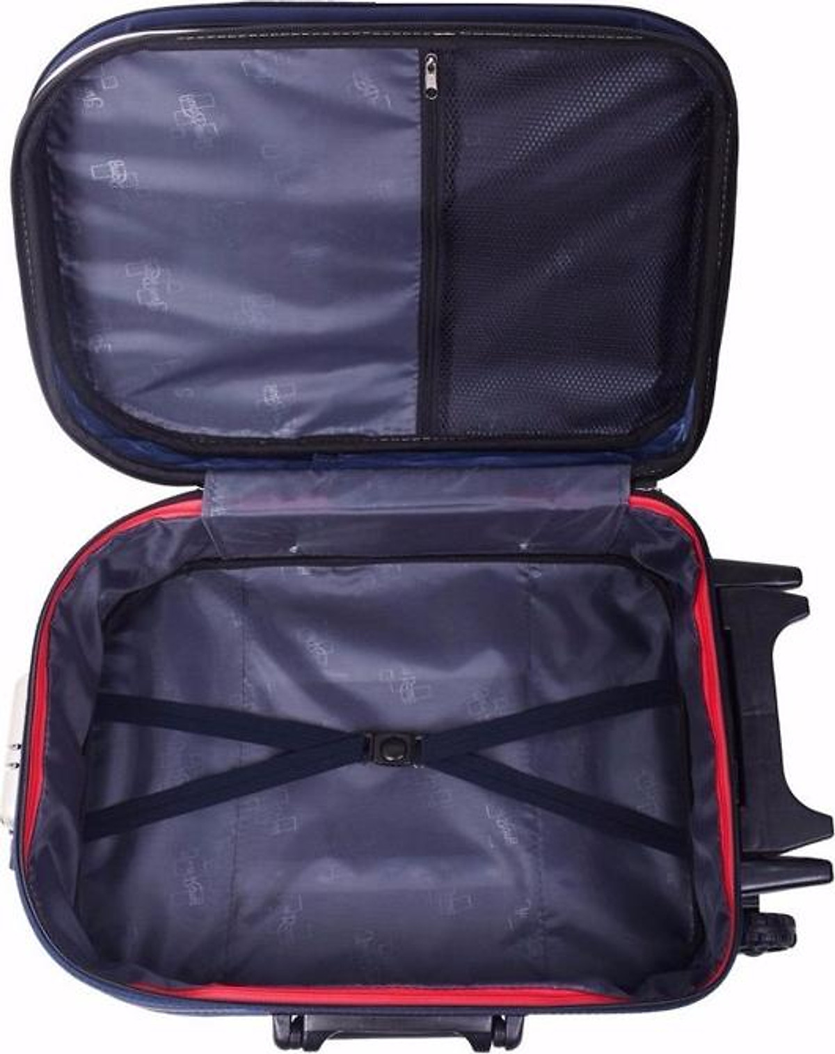 Vali Kéo Du Lịch Màu Nâu Phối đỏ Có Nắp - 20 Inch