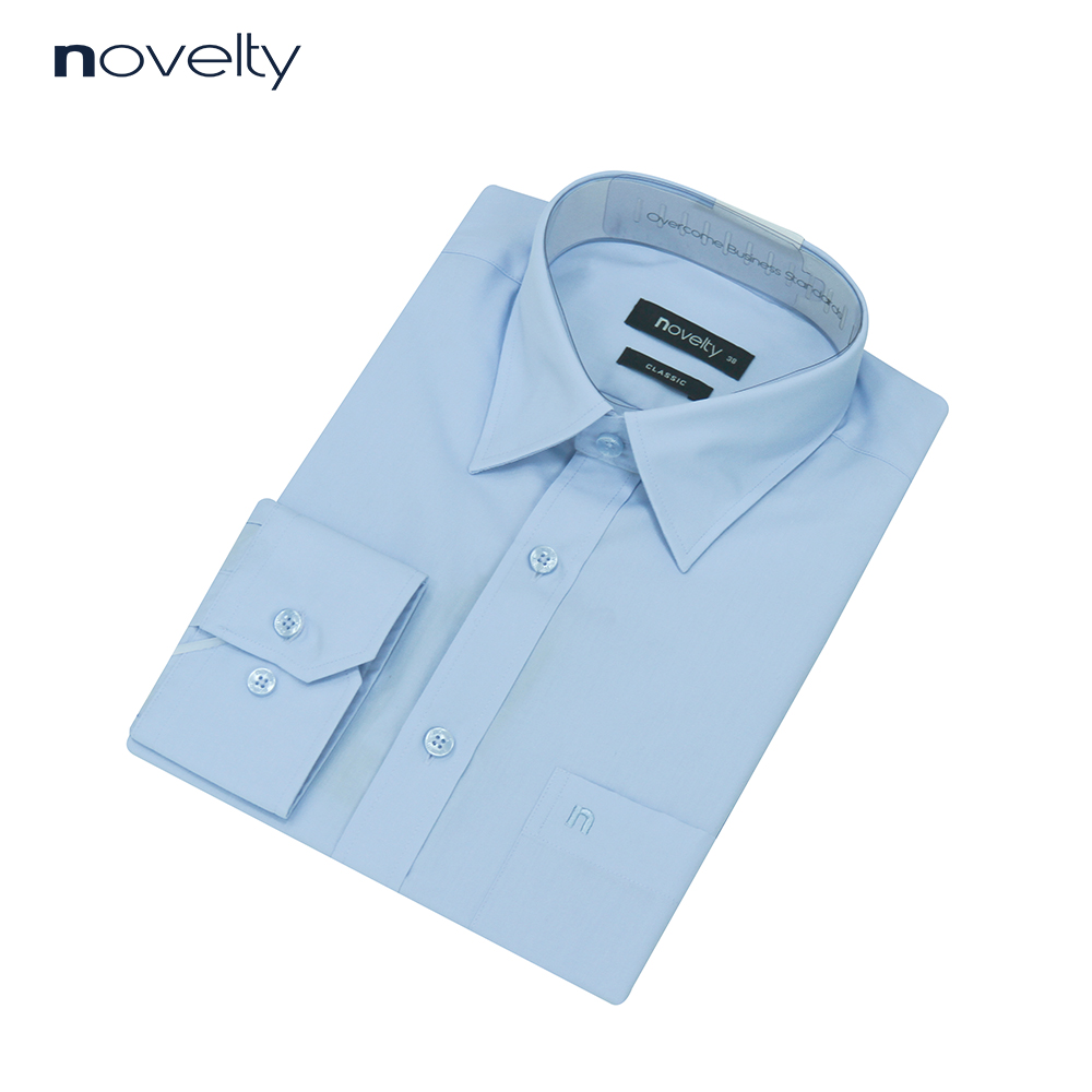 Áo sơ mi nam Novelty dài tay 180485D vạt bầu