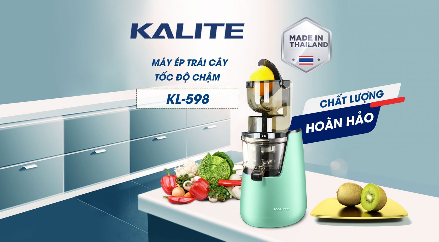 Máy Ép Chậm Châu Âu KALITE KL-598 Công Suất 400W - Hàng Chính Hãng