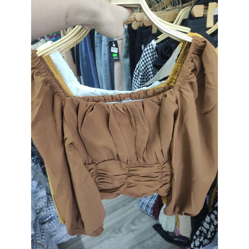 Áo rúm eo bo tay mặc được 2 kiểu