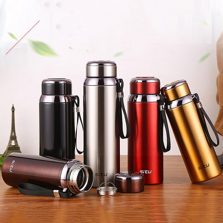 Bình Giữ Nhiệt 1000 ml INOX SUS 316 kiểu dáng thể thao, giữ nóng lạnh tốt, Có Tấm Lọc, Giữ Nhiệt Lên Đến 24 Tiếng