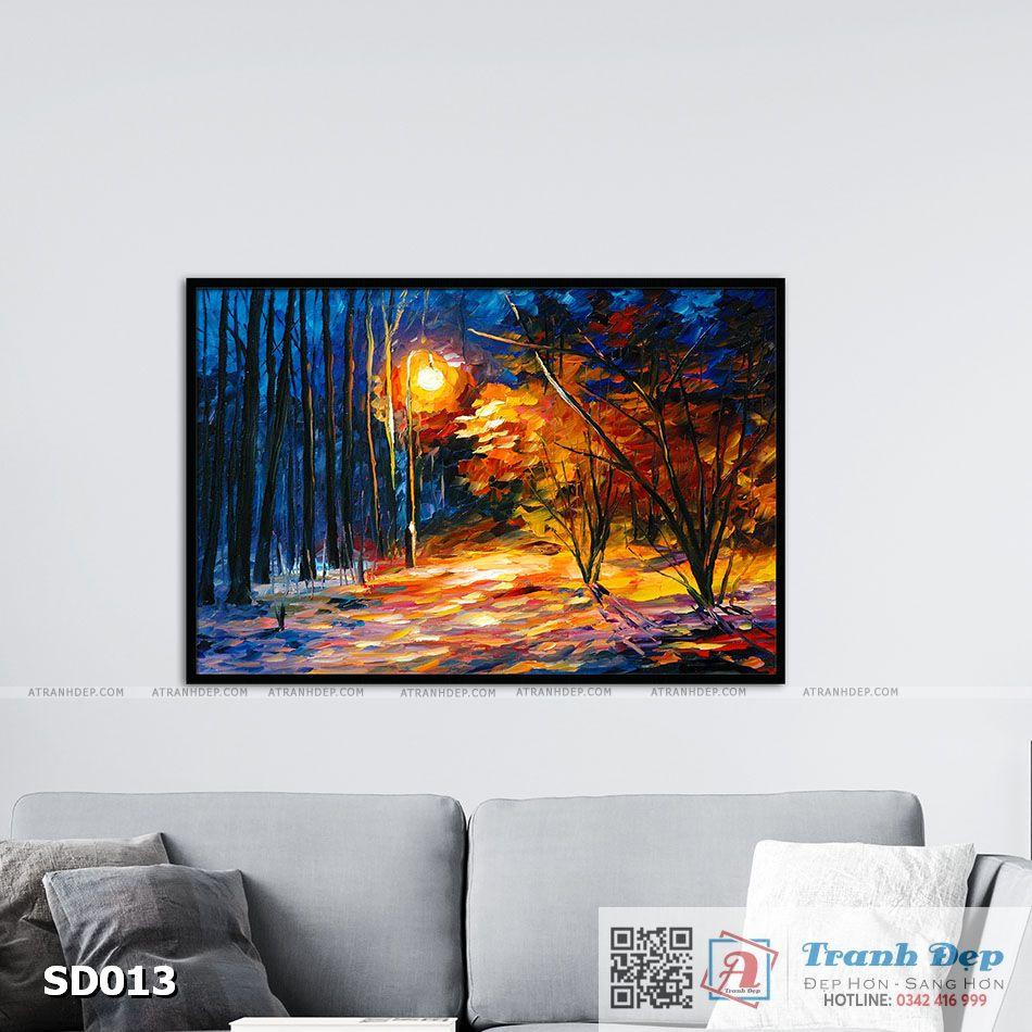 Tranh canvas sơn dầu trường phái ấn tượng (palette knife) - SD013