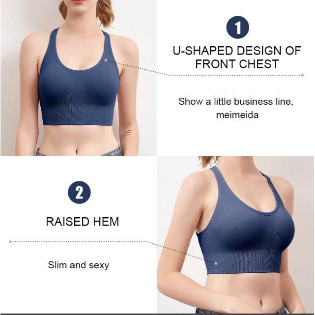 M20. Áo bra tập gym yoga cài sau cá tính, áo croptop sẵn đệm ngực (có sẵn - miễn ship)