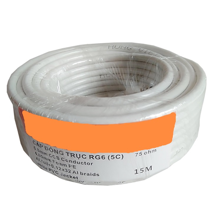 Cáp đồng trục RG6 (5C) - 15m dành cho Anten