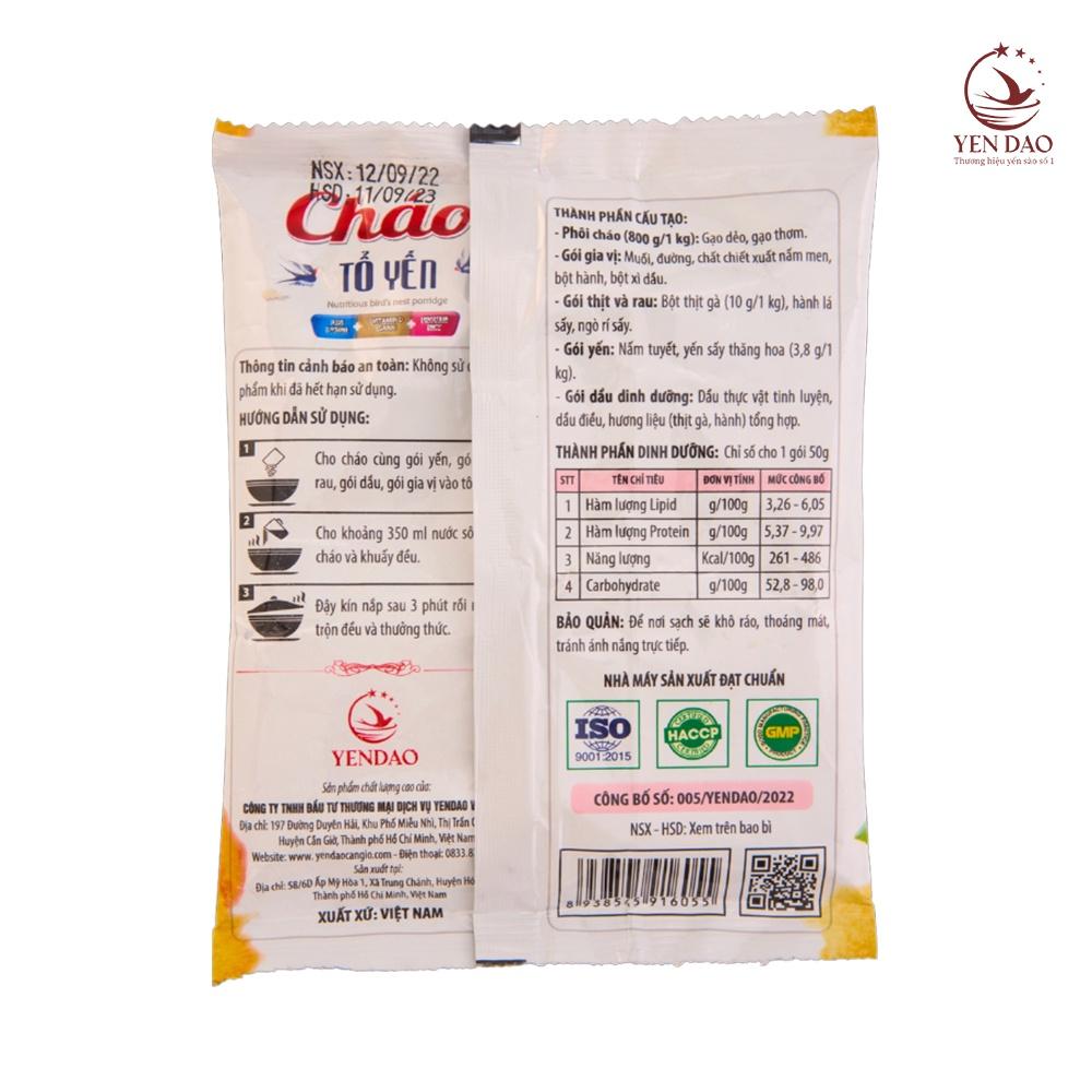 Cháo Tổ Yến Thịt Gà Yến Đảo Cải Thiện Chức Năng Phổi 50g/gói