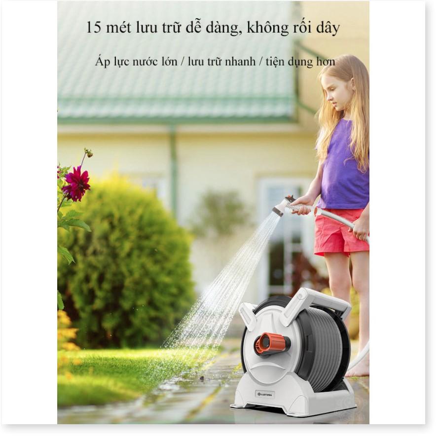 Khung cuộn ống nước tưới sân vườn 15m dây - Gia Dụng SG