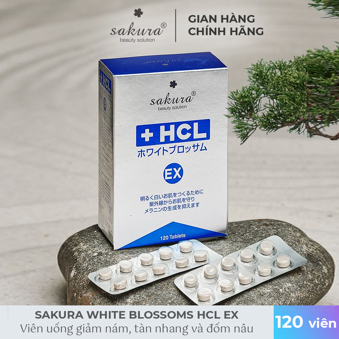 Viên uống hỗ trợ giảm nám Sakura HCL White Blossoms EX 120 viên