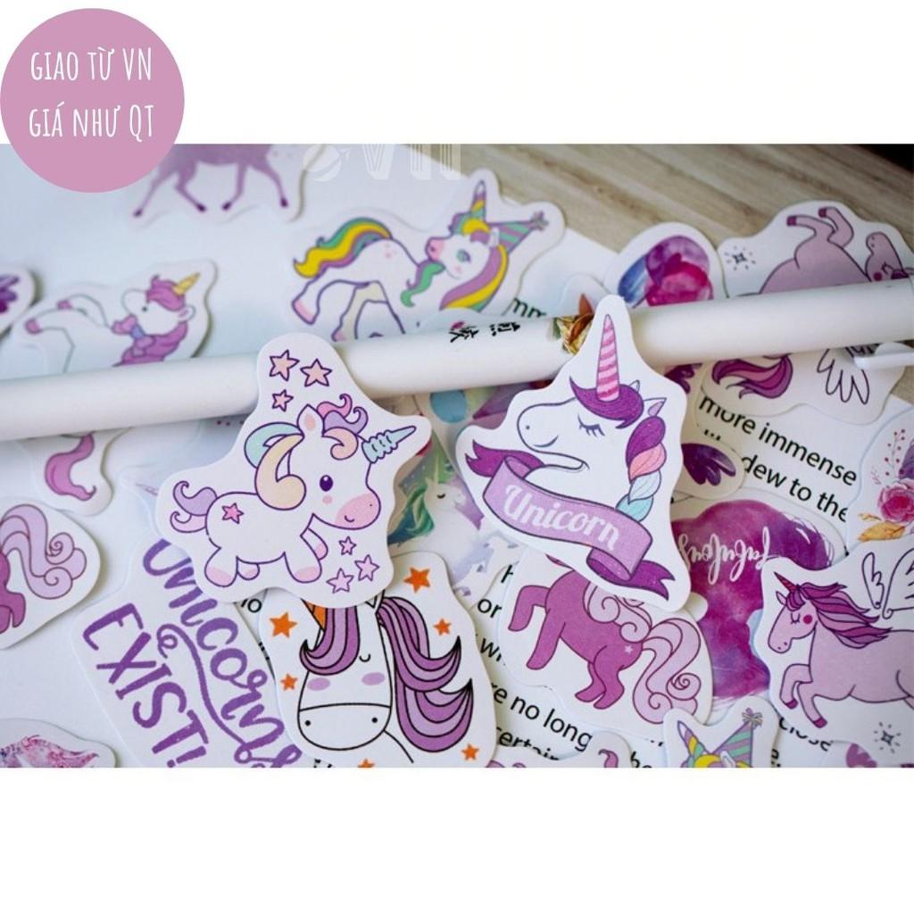 Hộp 50 Nhãn dán sticker nhiều chủ đề khác nhau trang trí sổ tay ST92