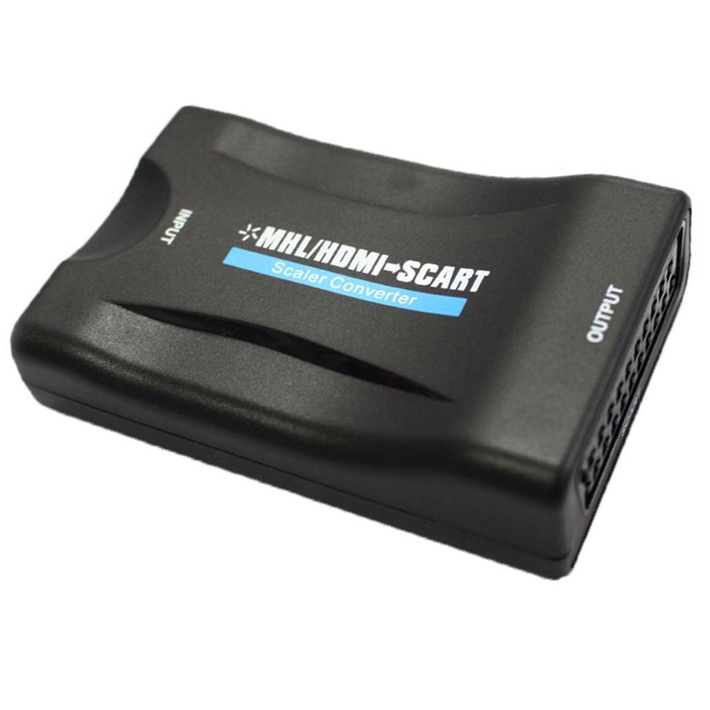 1080P MHL HDMI To Scart Audio Video Converter Adapter For HD TV DVD EU