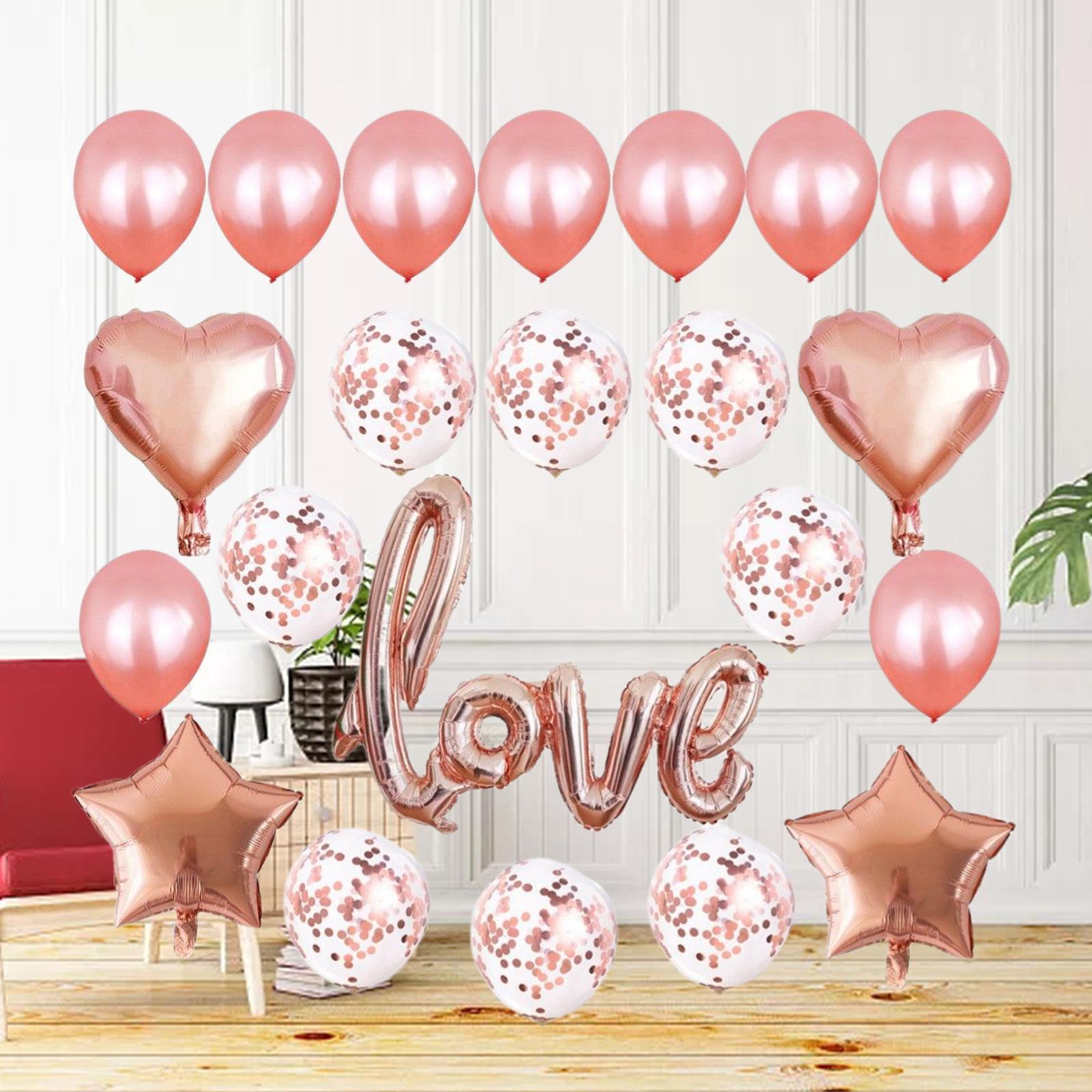 Confetti Latex Balloons W/ Ribbon for Wedding Birthday Party Decoration