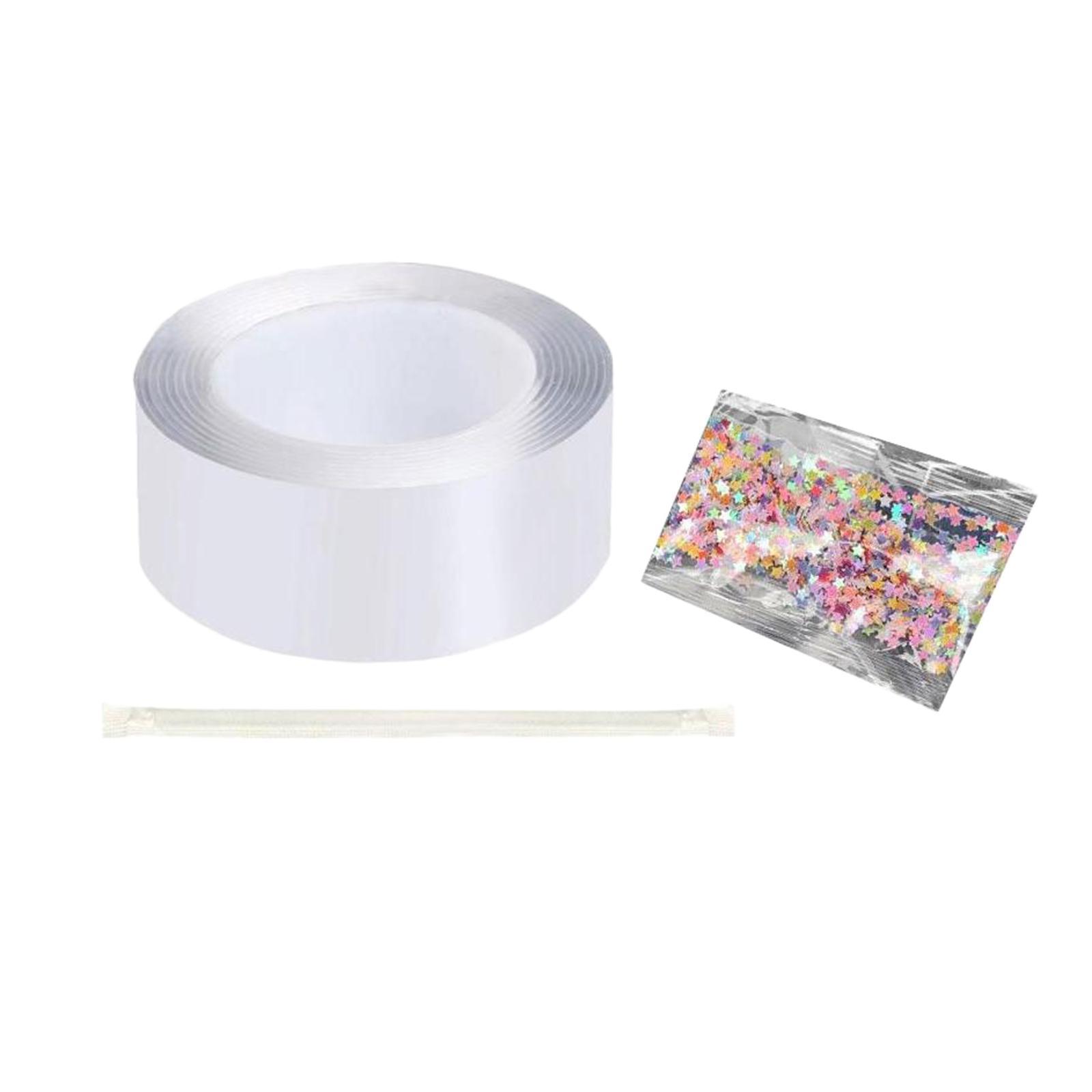 Clear Double Sided Tape Reusable for Blowing Bubble Picture Decoration