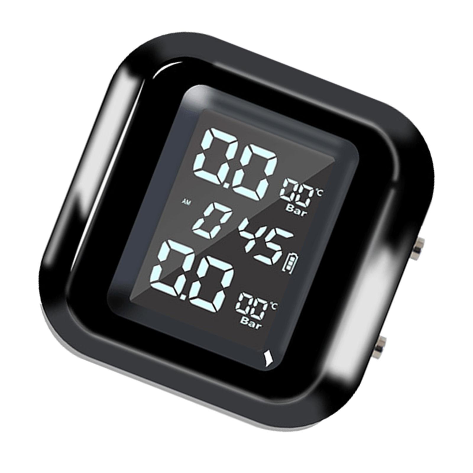 Wireless Motorcycle TPMS USB Solar Charging Tyre Temperature LCD Digital Display Tire Pressure Monitoring System High Accurancy 0 - 4 Bar