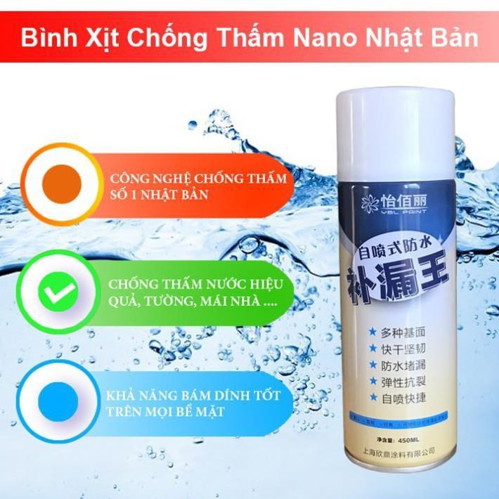 Xịt Chống Thấm, Dung Dịch Chống Thấm Đa Năng Công Nghệ Nhật Bản Giúp Chống Thấm Hiệu Quả Cho Tường,Trần , Mái Nhà