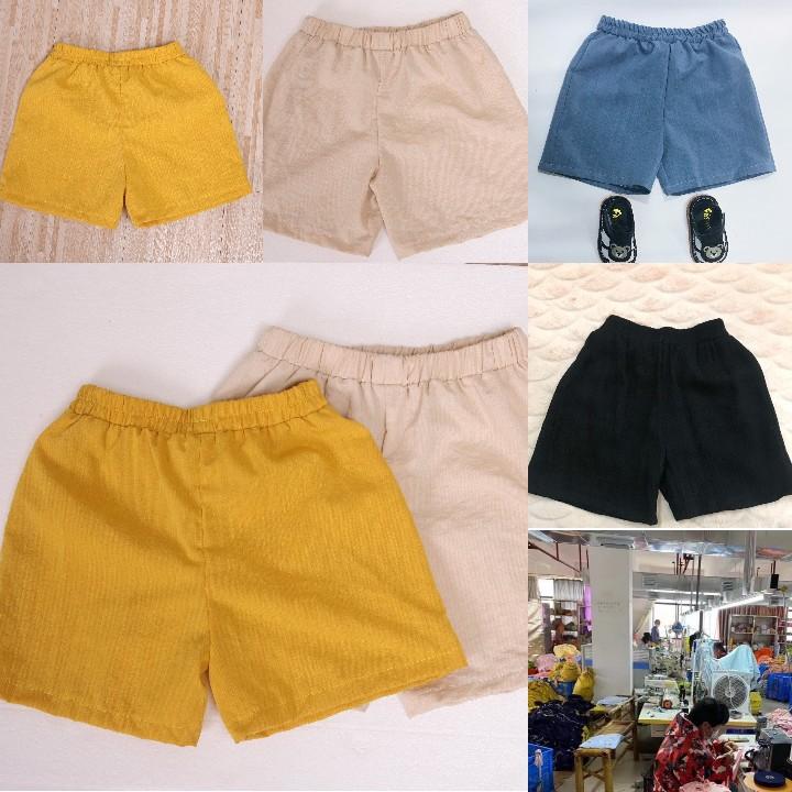 Quần Đùi Đũi Mát Nhẹ Mùa Hè Cho Bé Trai Bé Gái Size 10 - 35KG Q09