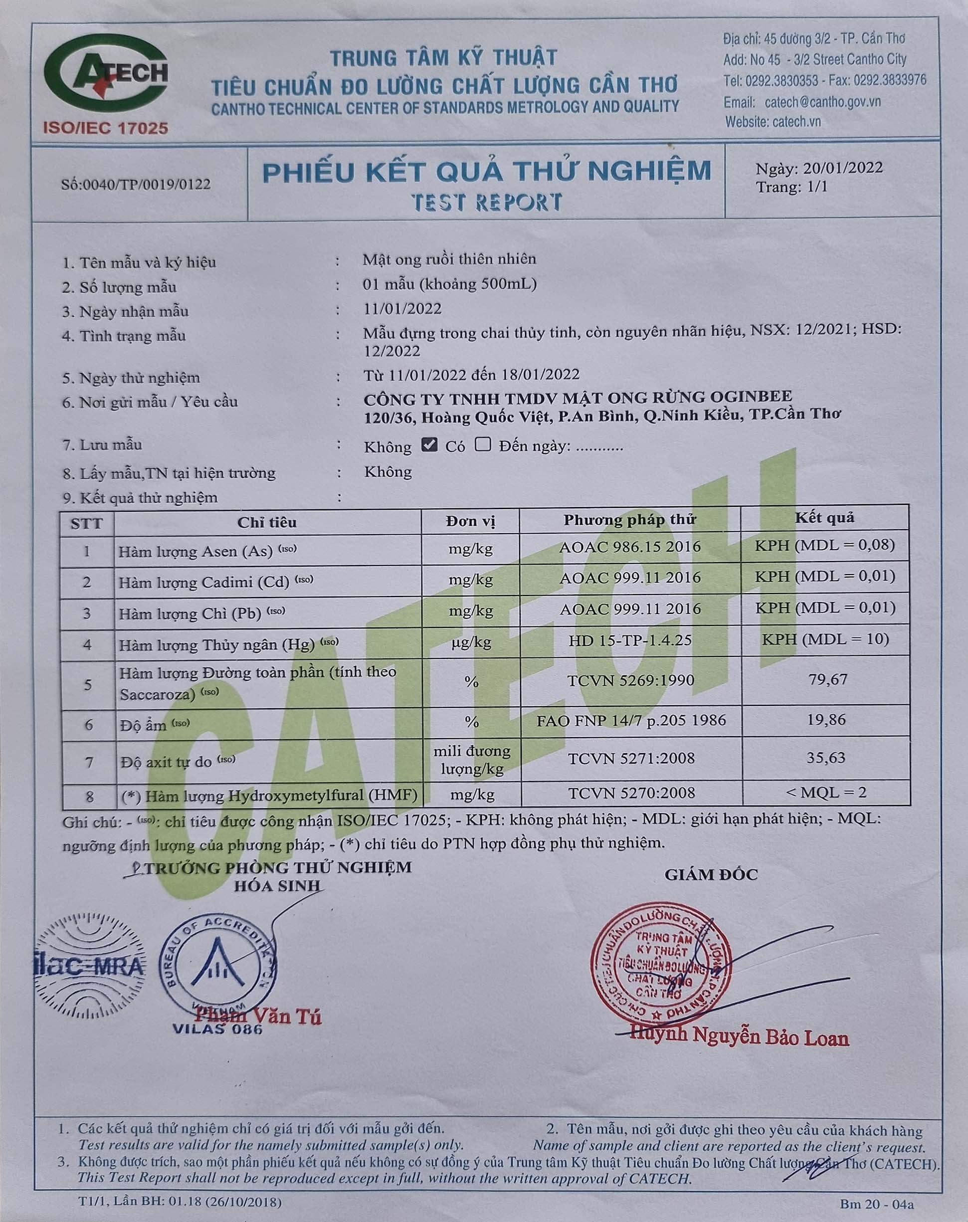 Mật ong ruồi và Mật ong rừng U Minh - Combo 2 Chai 500ml, Mật ong khai thác tự nhiên, không nuôi, OGINBEE