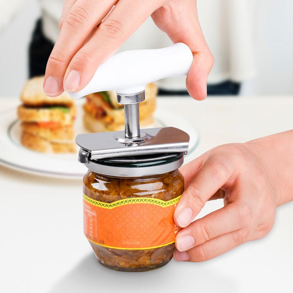 Durable Stainless Steel Adjustable Can Opener Multifunctional Side Cut Manual Jar Bottle Opener Hand Manual Kitchen Bar Tool AA