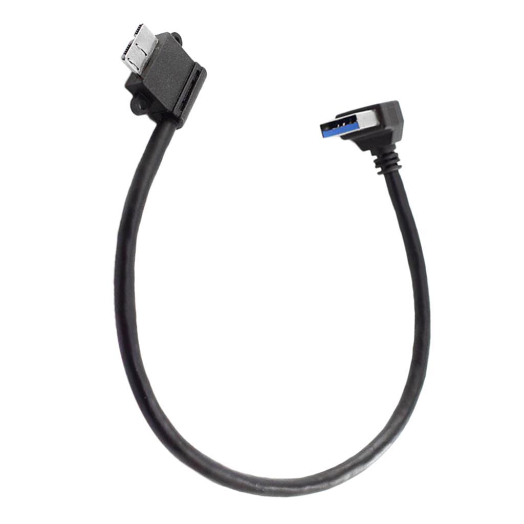 Down Angled USB 3.0 A Male to Micro B Cable for Samsung Galaxy S5,Note 3