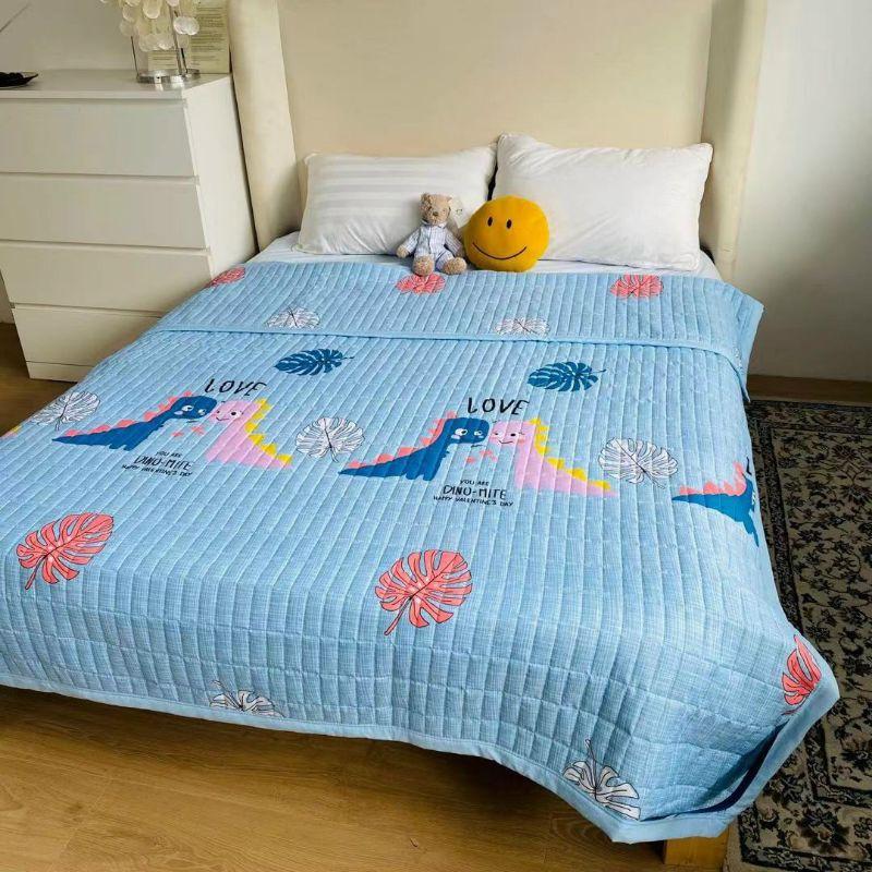 Chăn Hè Thu Chất Vải Cotton Đũi Mát Mịn Túi Mác Sịn Xò