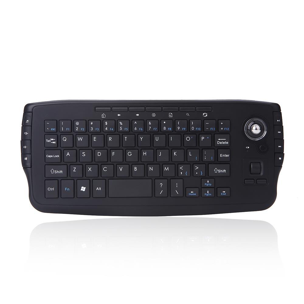 Mini 2.4G Wilreless Bàn Phím Trackball Bàn Phím Dành Cho Laptop Di Động Đa Năng Trackball Chuột Wilreless Bàn Phím