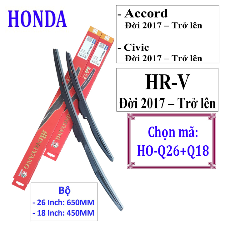 Bộ 2 thanh gạt nước mưa ô tô đa năng Nano cao cấp dành cho hãng xe Honda