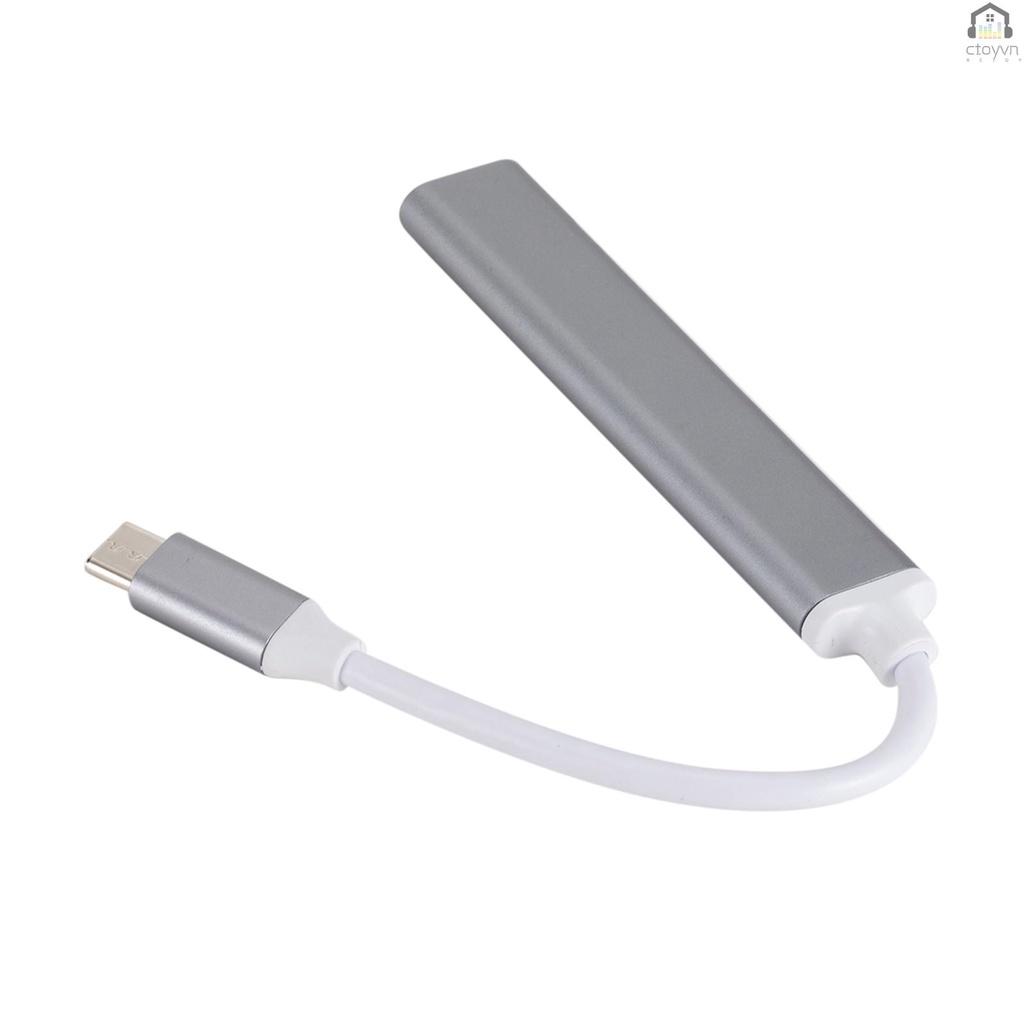 Hub chia 4 cổng USB 3.0 C809 bằng hợp kim nhôm tốc độ cao cho máy tính/điện thoại