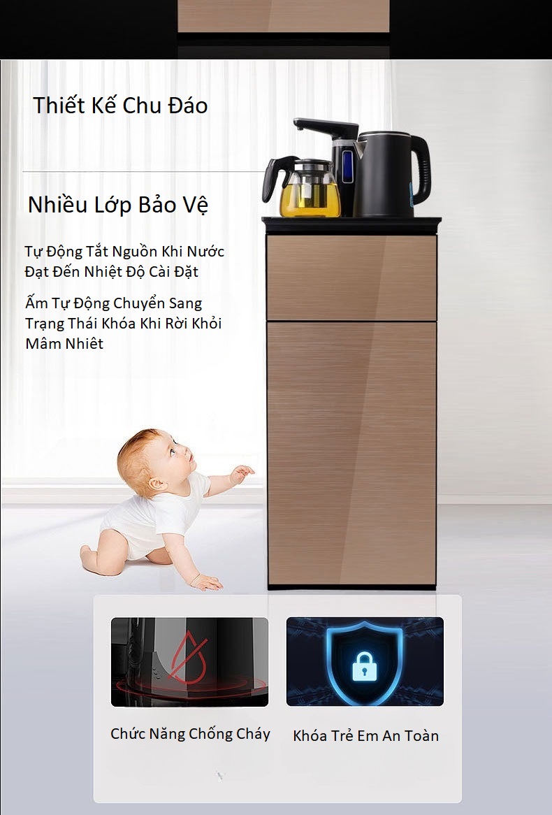 Cây nước 2 chế độ NÓNG LẠNH 2 vòi cao cấp nhập khẩu - Cây nóng lạnh âm bình