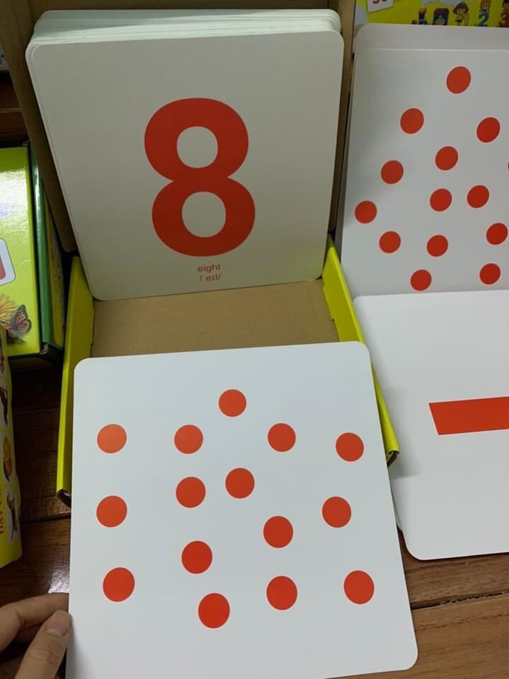 THẺ HỌC TOÁN DOT CARD Chuẩn GLENN DOMAN - Bộ Flashcard 50 chấm kèm dấu