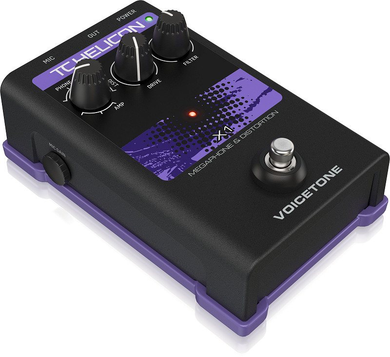 TC Helicon VoiceTone X1 Megaphone &amp; Distortion Vocal Pedal-Hàng Chính Hãng