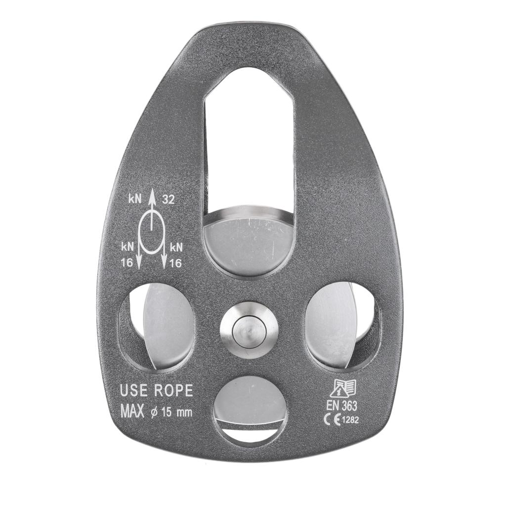 Rock Climbing Single Rope Pulley 32KN Tree Arborist Mountaineering Equipment