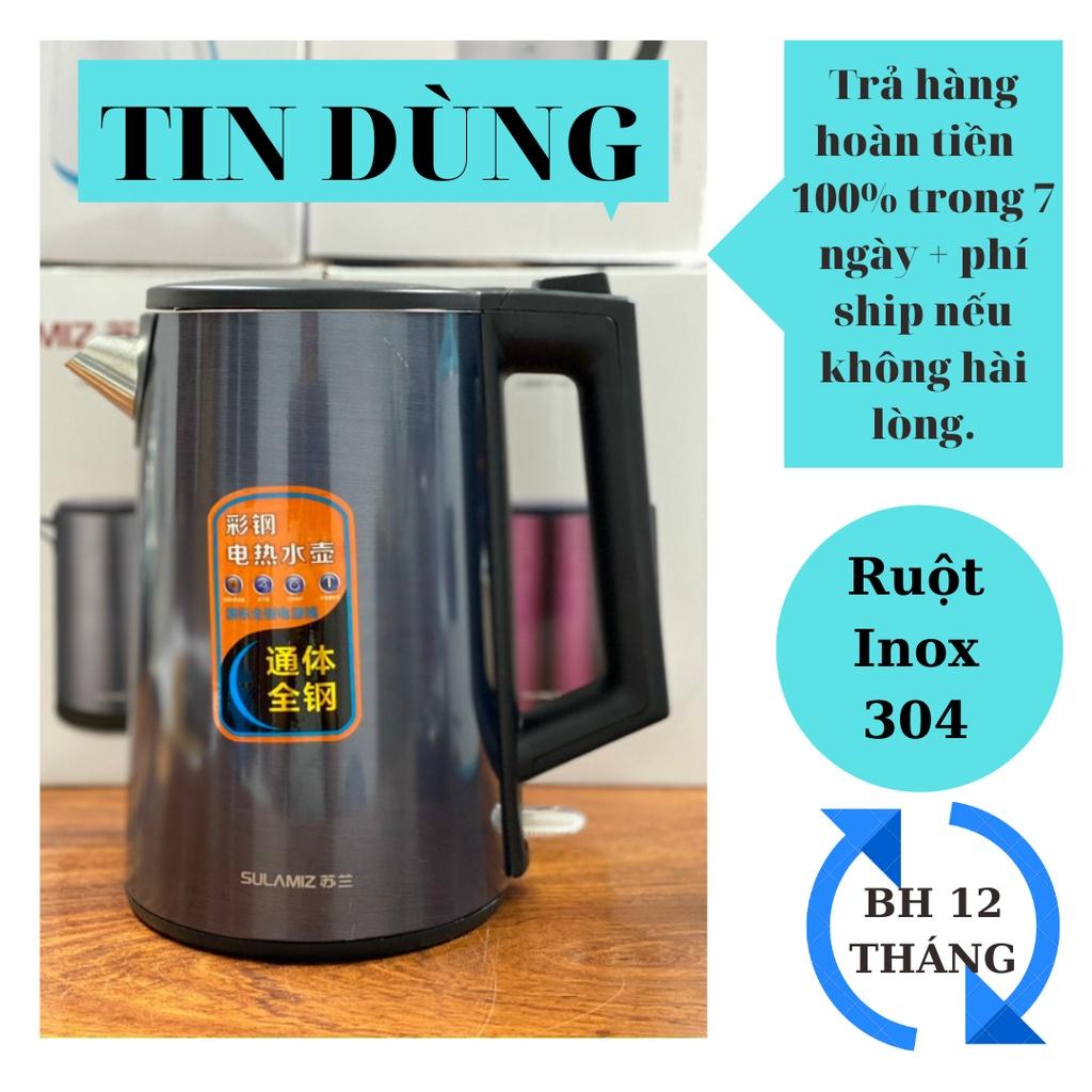 Ấm siêu tốc, bình đun siêu tốc inox 2 lớp 304 dung tích 1.8L, 2L, 2.3L