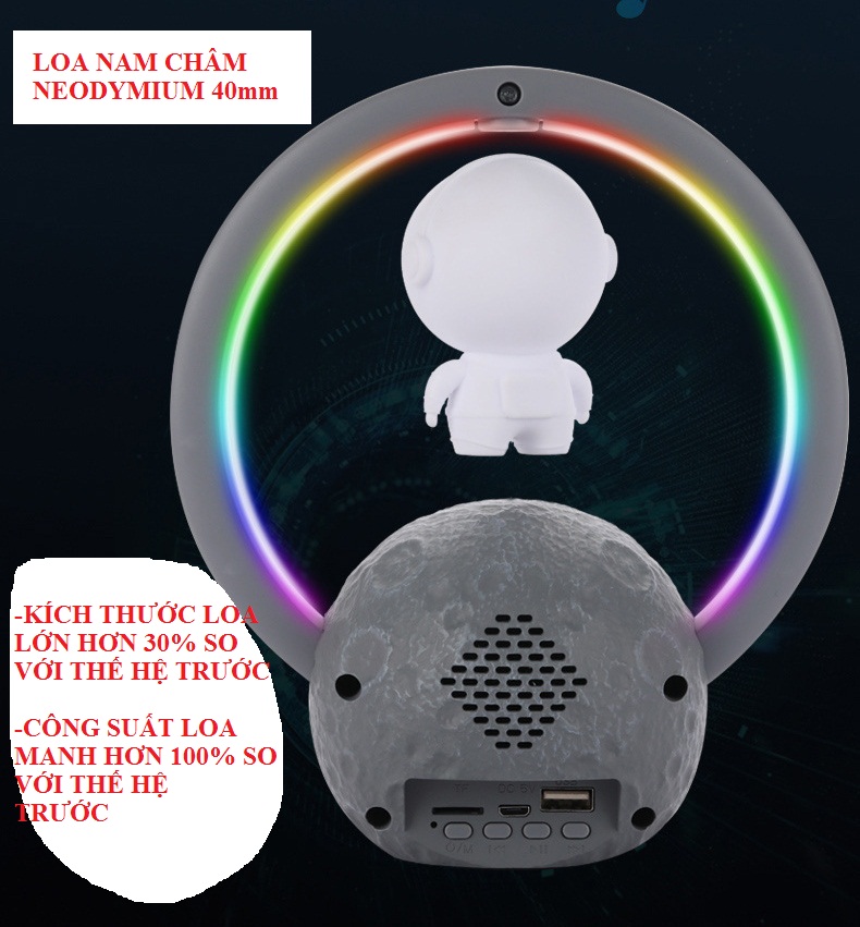 Đèn phi hành gia ,kết nối không dây loa bluetooth, USB  âm thanh trầm sống động ( Hàng nhập khẩu)