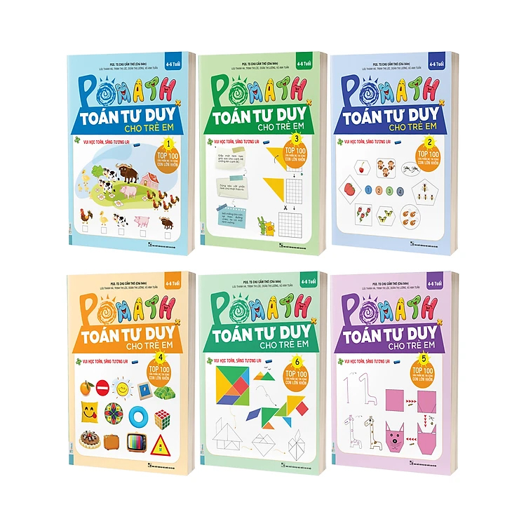 Combo Trọn Bộ Sách PoMath - Toán Tư Duy Cho Trẻ Em 4-6 Tuổi
