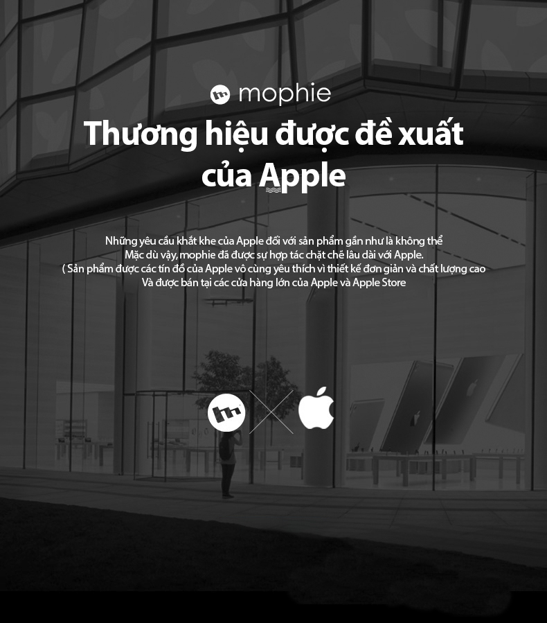 củ sạc mophie 65W GaN Type C + USB - Hàng chính hãng