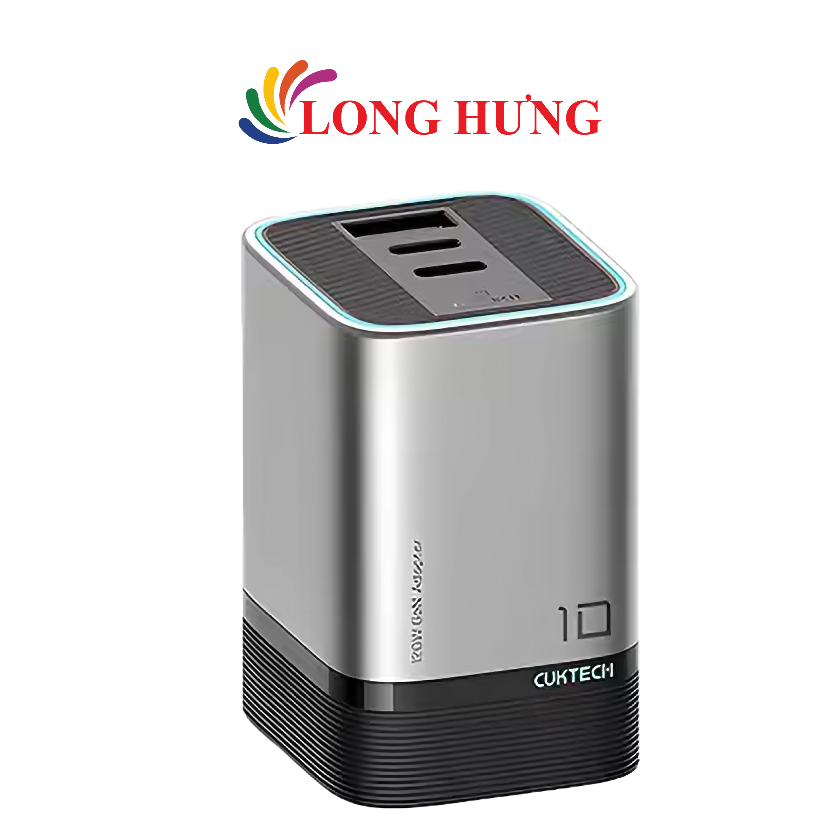 Cốc sạc Cuktech 10 GaN Mini 1USB 2Type-C 120W AD1203P - Hàng chính hãng