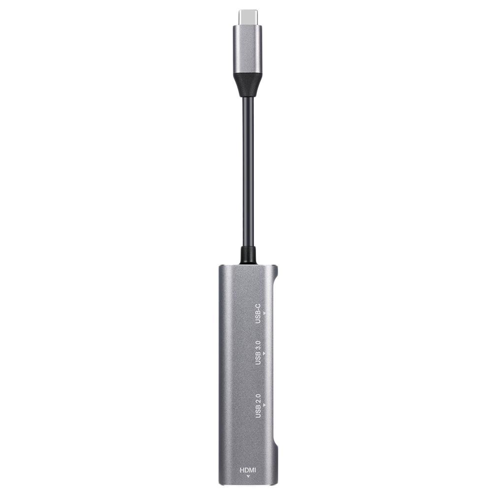 Grey USB C Hub USB-C Type C to 4K HDMI USB 3.0 2.0 PD Port for MacBook Pro