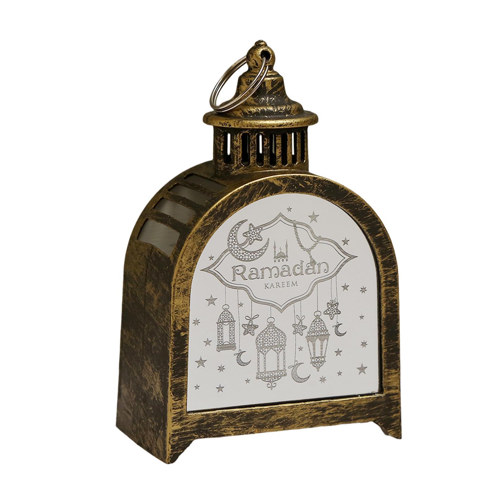 Vintage Style Ramadan Lantern Ornament Wind Lamp for Wedding Patio Yard