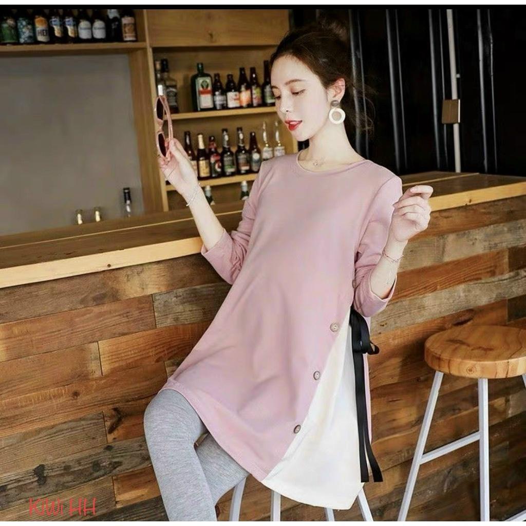 Áo Bầu Thu Đông - Áo bầu Sơ Mi Công Sở Thời Trang